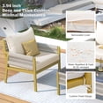 thumbnail image 5 of 4-Piece Patio Furniture Set, Outdoor Conversation Set with Tempered Glass Table, Loveseat and 2 Armchairs, Patio Furniture Set with Thick Cusions, 5 of 9