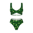 thumbnail image 4 of Daiia Happy St. Patrick's Day5 Women's Bikini Set Two Piece Swimsuit High Waisted Bikini Adjustable Straps Bikini Perfect for Beach, Pool, and Summer Vacation-X-Large, 4 of 9