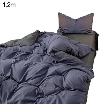 3/4Pcs Solid Color Bedclothes Quilt Cover Bed Sheet Pillow Case Bedding Set