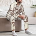 thumbnail image 7 of Lsque Two Cowboys Riding Horses In The Desert Pattern Long Sleeve Pajama Set for Men - Soft 2-Piece Sleepwear and Loungewear Set with Pockets, Comfy Nightwear-Large, 7 of 7