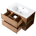 thumbnail image 4 of Wall Mounted, 30-inch Vanity - 45° Bevelled Invisible Handle - Bathroom Drawer Access - Comfortable Opening Experience, 4 of 6