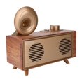 thumbnail image 2 of WISENOVO AS50 Enceinte Portable Sans Fil Rétro en Bois Double Enceinte Bluetooth, 2 of 8
