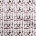 thumbnail image 1 of oneOone Cotton Poplin White Fabric Circus Sewing Craft Projects Fabric Prints By Yard 42 Inch Wide-aF, 1 of 5