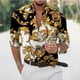 thumbnail image 4 of Camisa de manga larga informal con cuello vuelto y estampado de estilo lujoso para hombre, ropa de calle de moda, tops de tendencia, ropa para hombre, 4 of 5