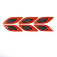 thumbnail image 2 of maskred 6 Pieces Car Reflective Sticker Carbon Fiber Stickers Universal Automotive Anti-collision Decoration Decal Accessory Red, 2 of 6