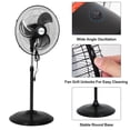 thumbnail image 5 of ACHAZEL 2 Pack 18" Oscillating Pedestal Fan, 3 Speeds Heavy Duty Industrial Standing Fan with Aluminum Blades Adjustable Height for Commercial Garage, 5 of 8