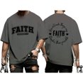 thumbnail image 2 of Ankishi Christian T Shirts for Men Faith Ephesians 2 8 Short Sleeve Religious Tee Crewneck Casual Tops for Streetwear, 2 of 7