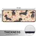 thumbnail image 5 of Kitchen Rugs Sets Of 2,Dachshund and Flower Anti Fatigue Kitchen Mat Rugs Non Slip Washable,Decorative Kitchen Floor Mats for Kitchen,Sink,Laundry,17"x47"+17"x47", 5 of 5