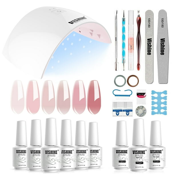 Vishine Gel Nail Polish Kit UV Light, 36W UV LED Nail Dryer Lamp, 6