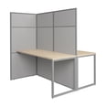thumbnail image 1 of Easy Office 2 Person Cubicle Desk in Natural Elm - Engineered Wood, 1 of 7