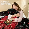 thumbnail image 5 of Yspwyqan Christmas Santa Bow Bedding Set Full, Black Xmas Holiday Bed Sets Comforter with 2 Pillow Shams, Soft Breathable Bedding for Bedroom Guest Room Decor, 5 of 7
