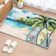 thumbnail image 2 of Summer Beach Entryway Rug 2x3 Area Rug Washable Indoor Doormat Small Bathroom Rugs Non-Slip Low Pile Accent Throw Rugs Tropical Coastal Palm Tree Surfboard Floor Carpet for Kitchen Bedroom Entrance, 2 of 9