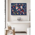 thumbnail image 6 of Navy Blue Flowers Wall Art for Living Room,Canvas Picture Wall Decor for Bathroom Bedroom,Spring Vintage Floral Leaves Farmhouse Painting Artwork for Office Kitchen Hallway Dining Room Decor 16"x20", 6 of 8