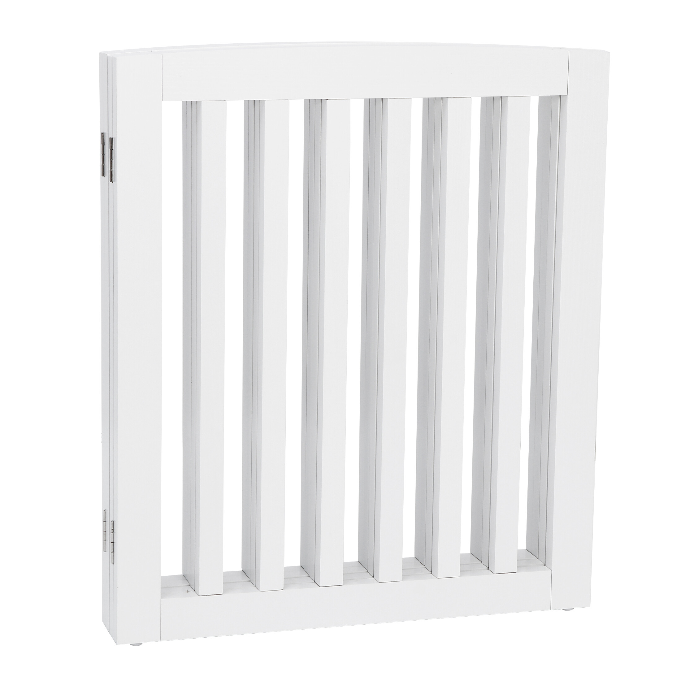 ZENY 4-Panel Foldable Pet Gate, White photo 8
