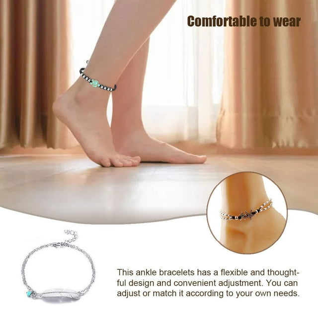 VONKY Bracelet Creative Colorfast Durable Confortable Chevilles Chaînes Exquis Chic Filles Chevilles pour Robe Décoration Pieds Décor Type 5