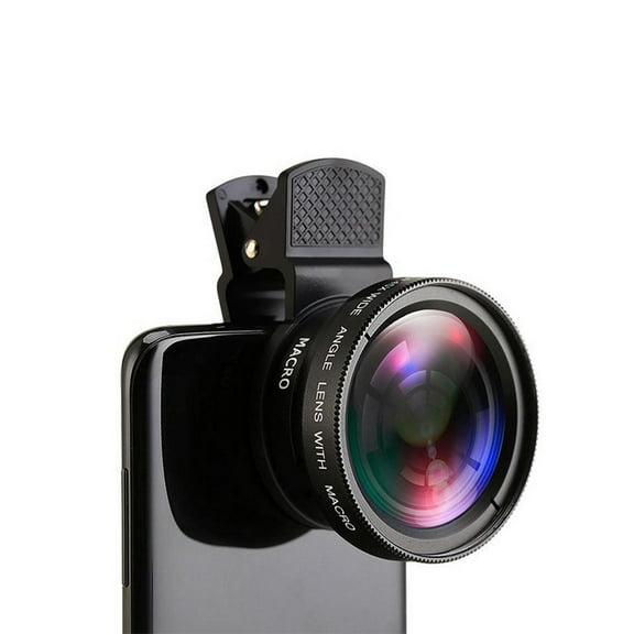 2 In 1 Storage Bag Professional 49mm Telephoto Universal Photography 12.5X Macro Clip On Wide Angle Phone Camera Lens Portable