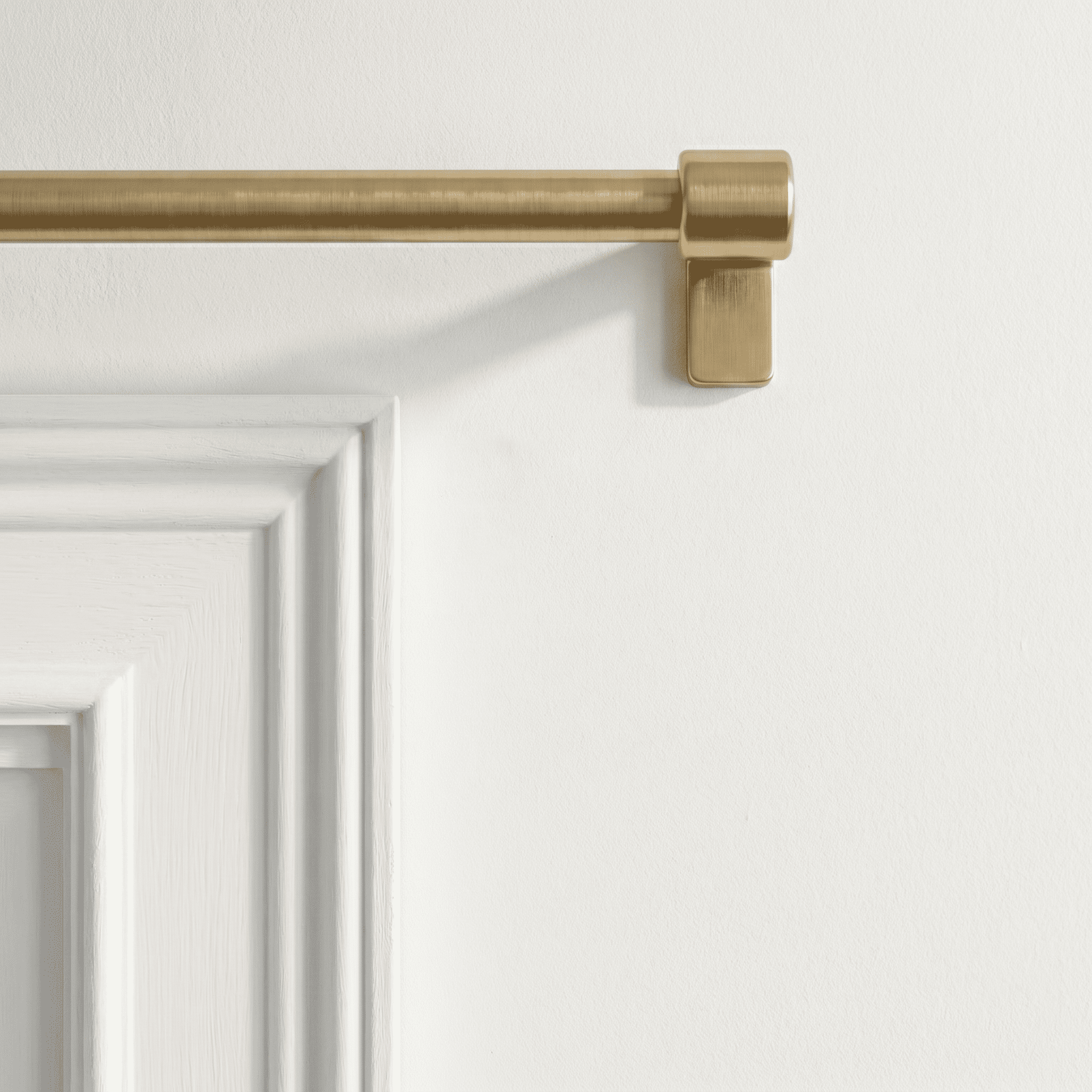 Mainstays 1/2" Brass Minimal Single Curtain Rod, 48"-84"