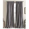 thumbnail image 3 of DKNY Modern Knotted Velvet Lined Curtain Panel Pair, Gray, 108-inch Panel Pair, 3 of 3