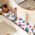 thumbnail image 2 of Yayeee Faucet Mat for Kitchen Sink 14.7" Diatomite Long Splash Guard Pad, Green Retro Shapes, 2 of 7