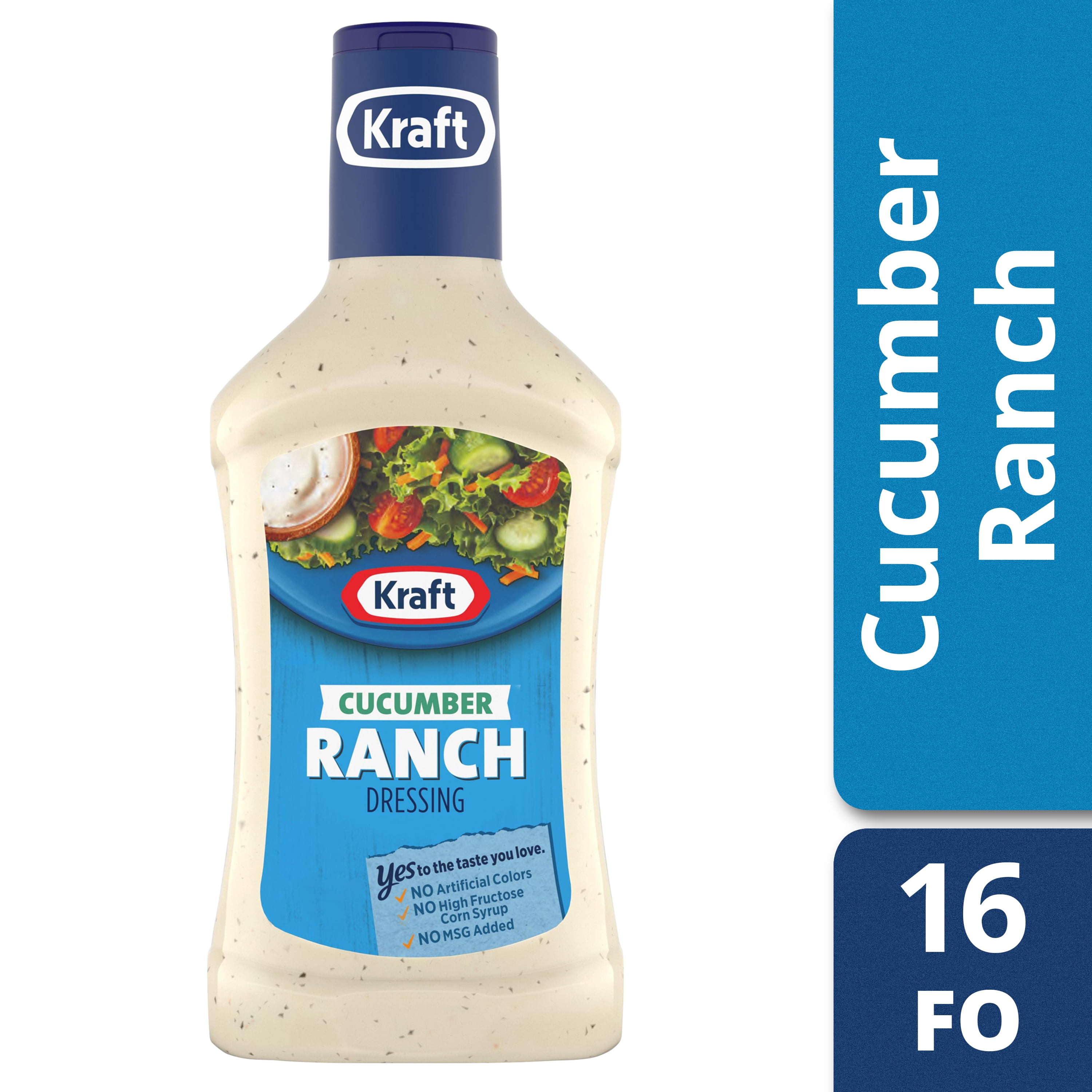 Kraft Cucumber Ranch Dressing, 16 fl oz Bottle