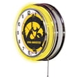 thumbnail image 2 of Iowa Hawkeyes 19" Neon Wall Clock, 2 of 2
