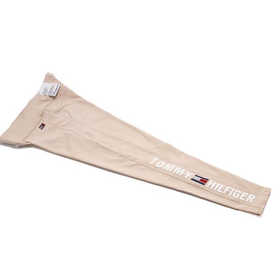 Tommy Hilfiger Women's Mid Rise Logo Leggings, Blush,XL - US