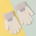 thumbnail image 2 of PMVFHDE Winter Thermal Gloves for Kids Soft Knitted Lined Five Finger Design Cozy Hand Warmers for Boys and Girls, 2 of 4