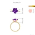 thumbnail image 3 of ANGARA Natural Five-Petal Flower 3.1 ct Amethyst Criss-Cross Ring in 14K Yellow Gold for Women (Size-10mm) | February Birthstone, Birthday, Anniversary, Jewelry Gift for Women | Natural Amethyst Ring, 3 of 8
