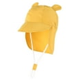 thumbnail image 2 of Kogui Boys Sun Hat Kids Summer Roll Up Sun Hat Wide Brim Teens Beach Hat Cap Sun Hats with Bow for Girls 6 12 Months (Yellow,6-12 Months), 2 of 4