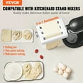 thumbnail image 2 of VEVOR Accessoire à Pâtes pour Batteur sur Socle KitchenAid, Ensemble de Coupe-Rouleau à Pâtes 3-en-1 en Acier Inoxydable Incluant Rouleau à Feuilles de Pâtes, Coupe-Spaghettis et Fettuccines, Fabricant de Pâtes à 8 Boutons d'Épaisseur Réglable, 2 of 9