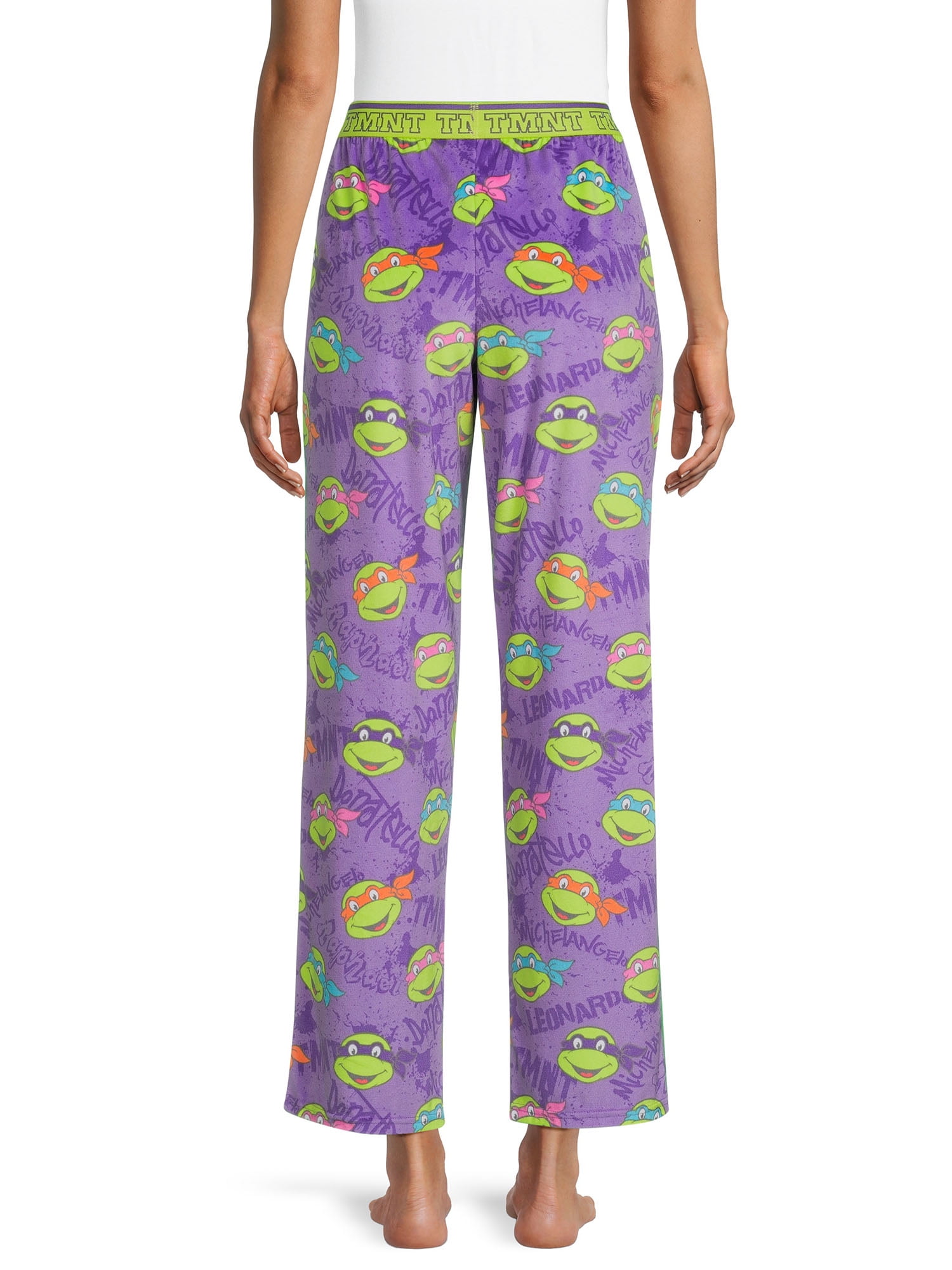 Teenage Mutant Ninja Turtles Faces Purple Pajama Pants