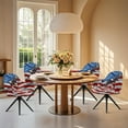 thumbnail image 4 of Xoenoiee Eagle American Flag Print Waterproof Curved Chair Covers with Arms, Curved Back Chair Slipcover Stretch Dining Chair Cover Kitchen Chair Cover, Swivel Arc Shaped Armchair Cover Protector, 4 of 7