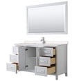 thumbnail image 2 of Wyndham Collection Daria 60" Square Sink Wood Single Bathroom Vanity in White, 2 of 5