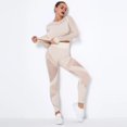 thumbnail image 1 of Conjunto de 2 piezas de mallas y pantalones de manga larga para Yoga sin costuras, traje deportivo para mujer, ropa deportiva para correr, entrenamiento, gimnasio, conjuntos de Fitness, 1 of 5