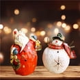 thumbnail image 4 of Cateissary Juego de adornos navideños de resina de 2 piezas, mano de obra fina para ambiente festivo, miniadornos navideños Kits de decoración para fiestas, 4 of 6