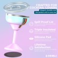 thumbnail image 4 of 14 oz Insulated Margarita Glass, Cocktail Tumbler with Lid, Stainless Steel Vacuum Insulated, Keeps Drinks Cold for 12 Hours (Green Pink), 4 of 5