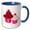 Blue/White, variant on 3drose, Pair of Cupcakes, 11oz Mug