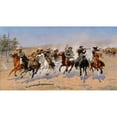 thumbnail image 3 of Frederic Remington 18x12 Black Modern Framed Museum Art Print Titled - A Dash for the Timber (1889), 3 of 5