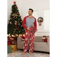 thumbnail image 3 of MINTREUS Men's Christmas Pajama Set Lightweight Sleepwear Long Sleeve Shirts and Bottoms Soft Comfy Pjs with Pockets, 3 of 7