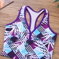 thumbnail image 6 of JanJean Kids Girls 3 Piece Swimsuit Quick Dry Tankini Set Bathing Suit Summer Beach Swimwear Purple 8-10, 6 of 7