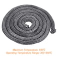 thumbnail image 3 of Uxcell 13.12ftx0.98inch Fiberglass Rope, Round Braided Rope High-Temperature Stove Gasket Seal for Boiler Furnace Black, 3 of 5