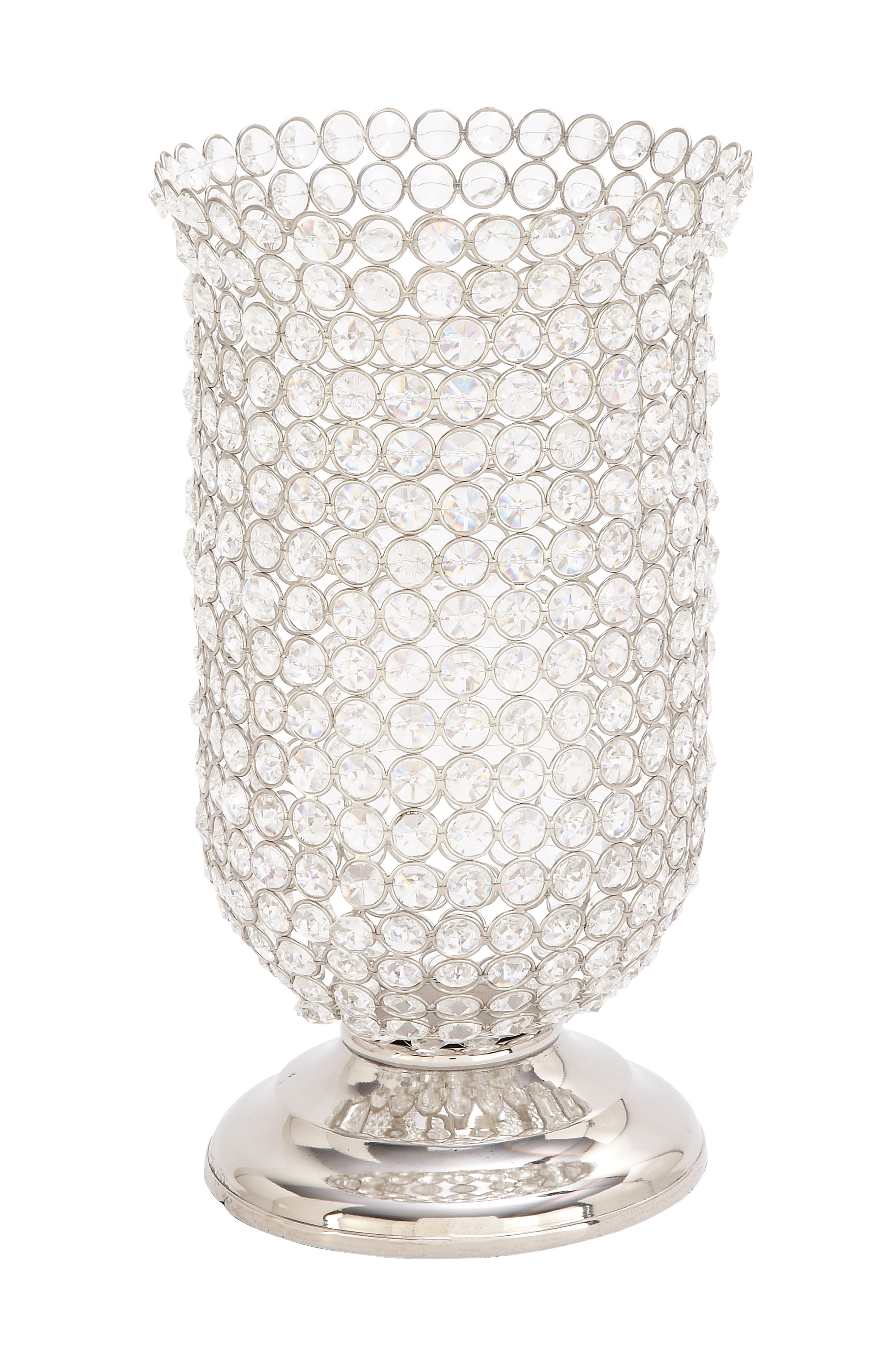 Decmode Modern 14 X 8 Inch Studded Aluminum BellShaped Candle Holder