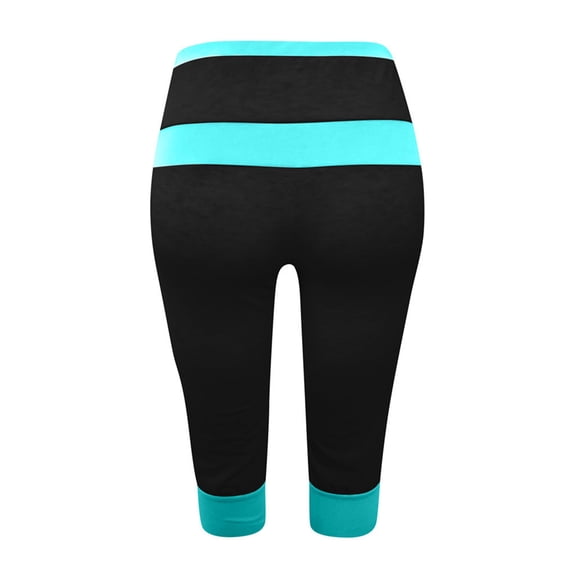 DHFJKG Crop Yoga Pants For Women Buttery Soft Stretchy Fitness Running Gym Sports Capri Pants With Drawstring