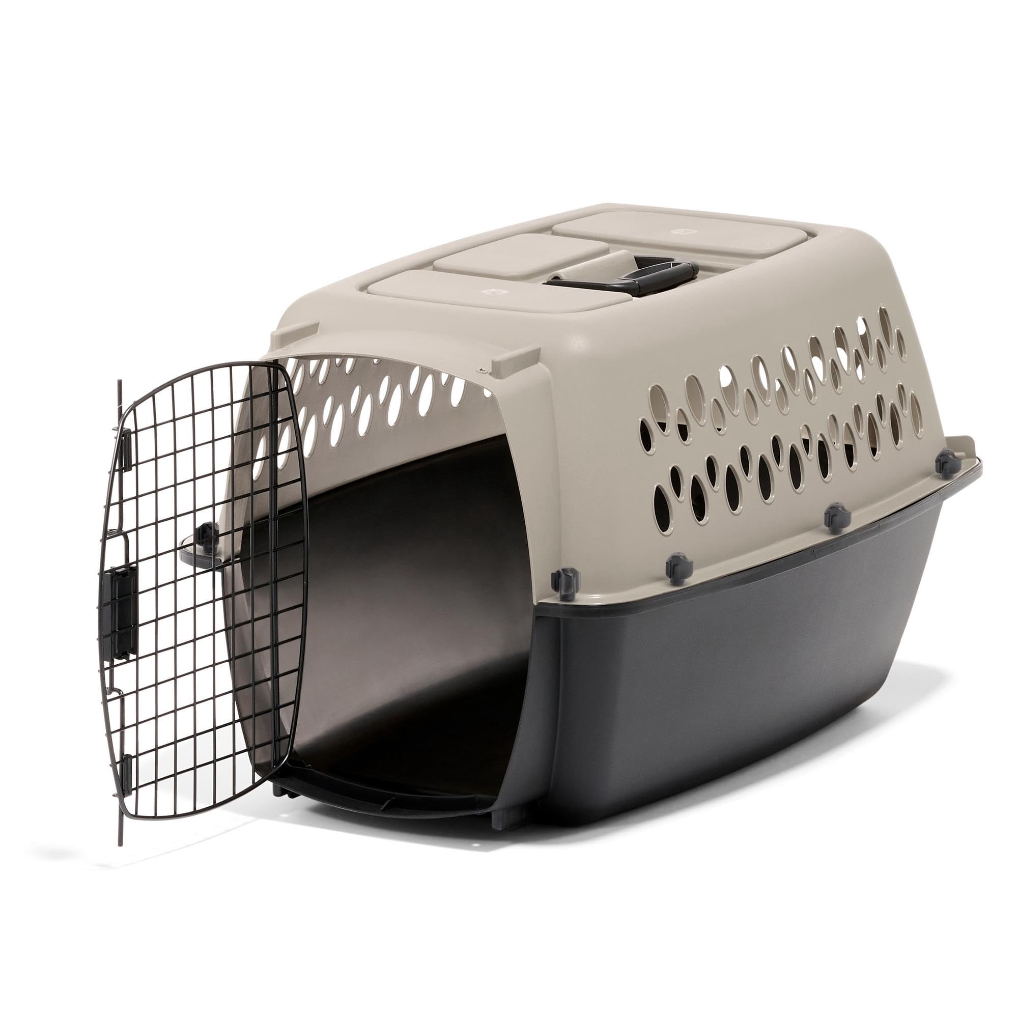 Petmate Vari Dog Kennel, Carrier, 10 to 20lbs, 24in, Taupe and Black