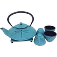 thumbnail image 2 of CUISILAND LIGHT BLUE 37oz Dragonfly Cast Iron Teapot Set with 4 Cups, 2 of 5