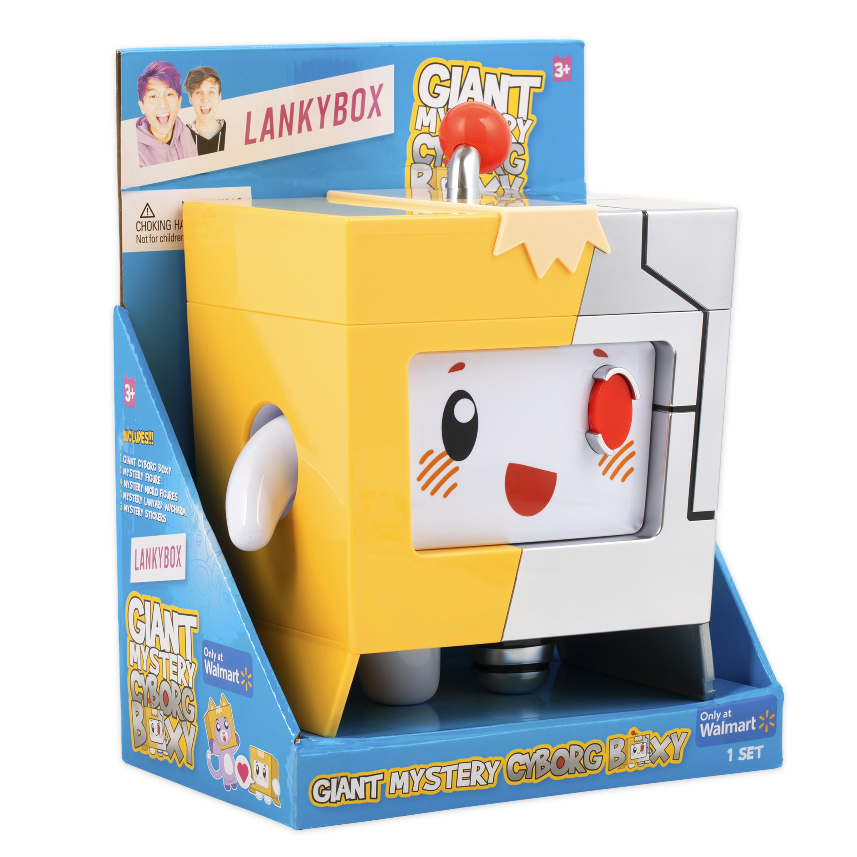 LankyBox Giant Cyborg Boxy Mystery Box – Brand New Boxy Mystery Box with 10 Exciting Toys to Discover Inside, Officially Licensed LankyBox Brand Merch, Ages 3+