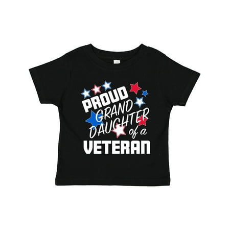 

Inktastic Proud Granddaughter of a Veteran- Veterans Day Gift Toddler Toddler Girl T-Shirt
