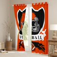 thumbnail image 3 of jejeloiu Rugby Ball Blackout Curtains Set of 2 (52x84 Each),Football Sport Theme Window Curtains For Kids, 3 of 6