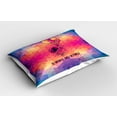 thumbnail image 2 of Ambesonne Astronaut Pillow Sham 2 Pack, Doodle Space Man, 36"x20", Pink Multicolor, 2 of 3