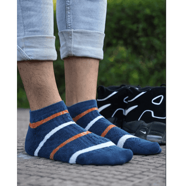 mikadoshop Triple Stripped Cotton Ankle Socks For Men